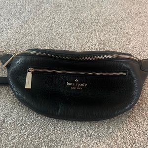Kate Spade Black Leather Belt Bag - GREAT condition!